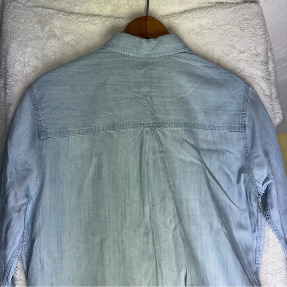 Rails Women's Ingrid Button Up Shirt Light Vintage Chambray Blue Medium Lyocell - Picture 12 of 14
